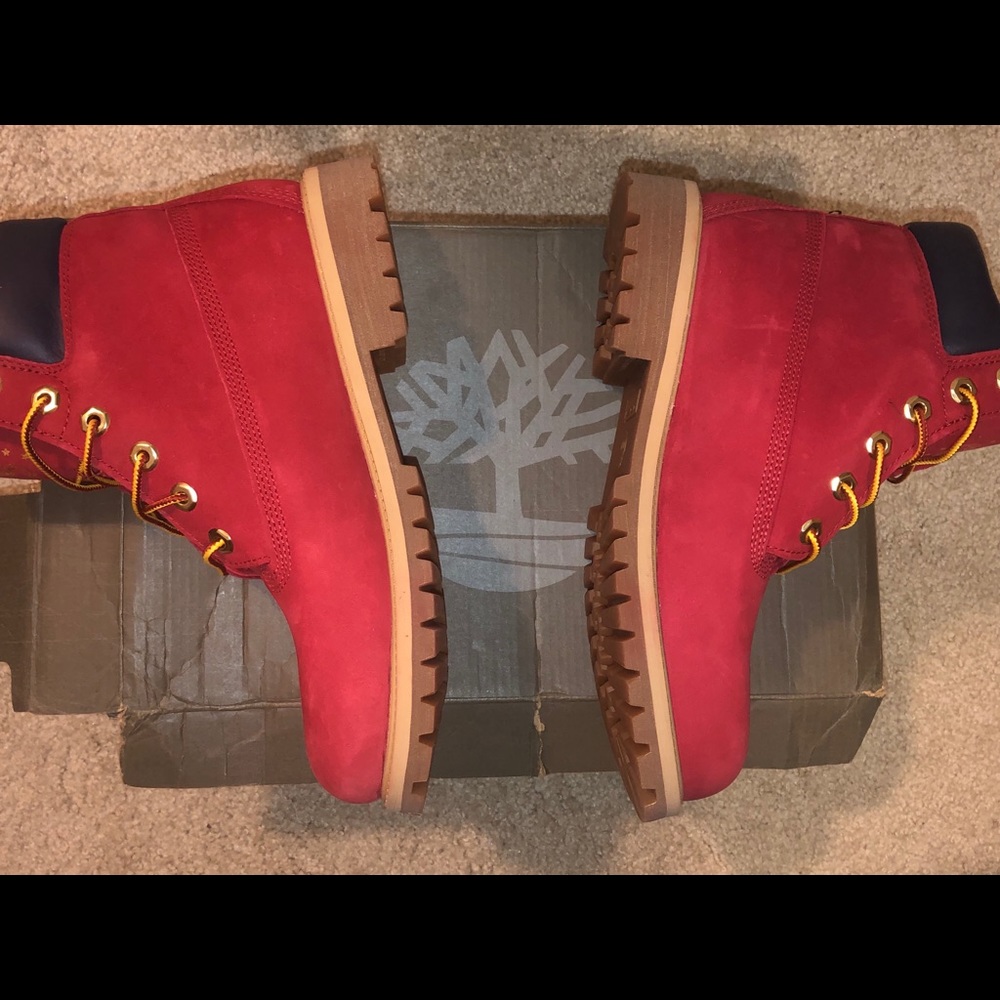 Red Junior Timberlands